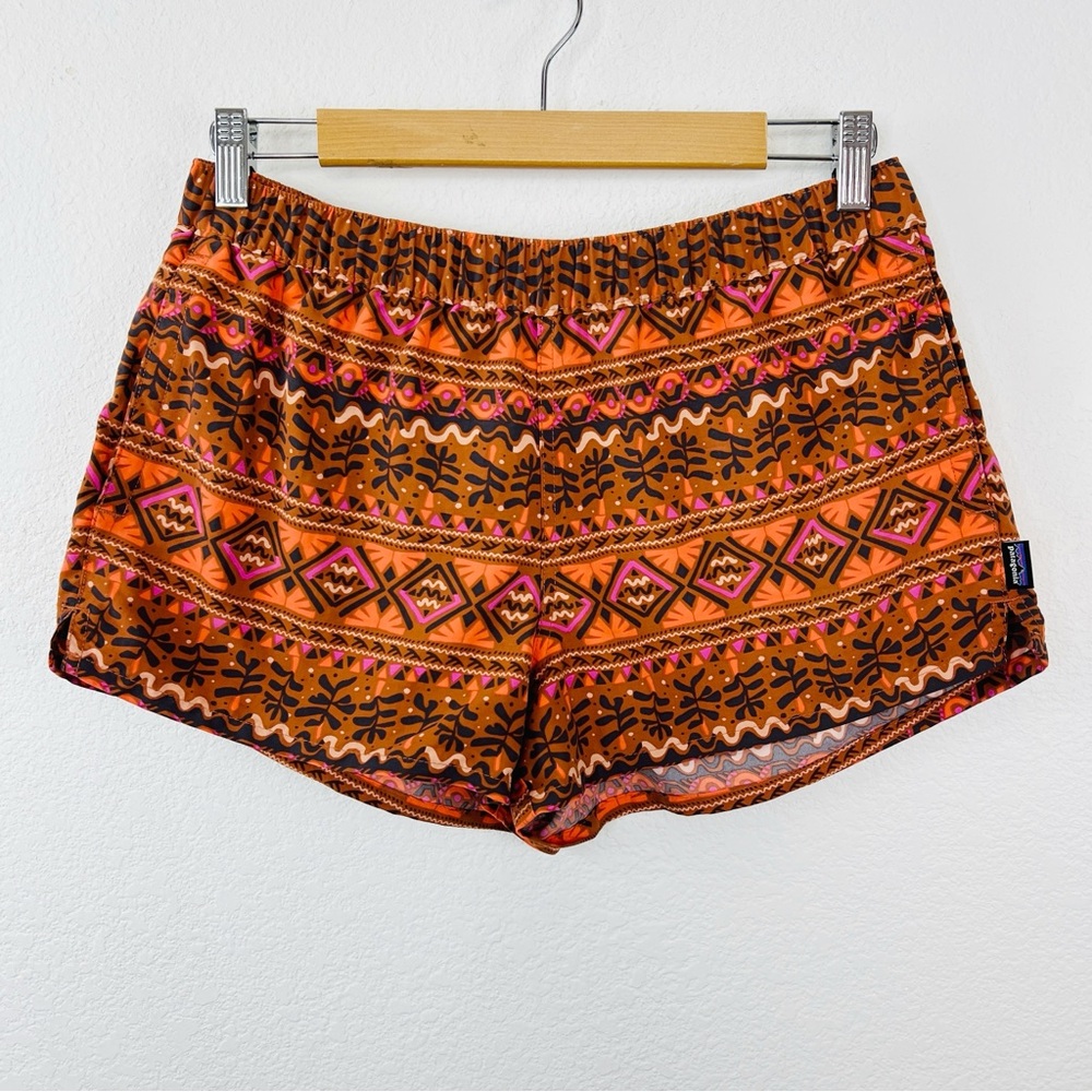 Patagonia Barely Baggies Shorts Mangrove Tiki Henna Brown Boho Nylon Medium